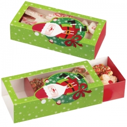 Pudełko świąteczne na ciasteczka z Mikołajem 3 szt. Wilton 415-1830
