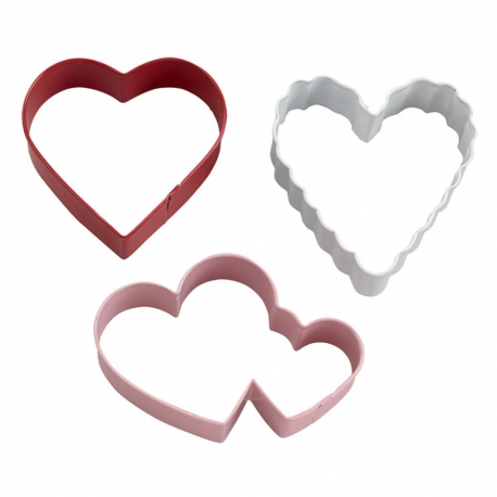 Walentynkowe serca foremki metalowe 3 szt. Wilton 2308-0215