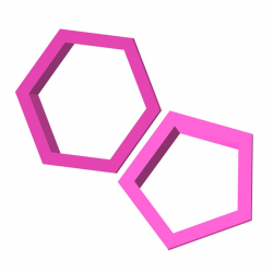 Foremka do ciastek i pierników Piłka nożna heksagon pentagon 2 szt.