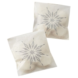 Świąteczne woreczki foliowe torebki Brokatowa śnieżynka 6 szt. Wilton 415-7211