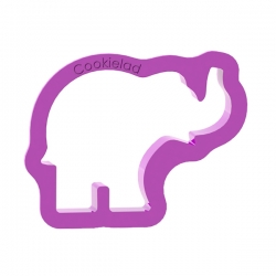 Das Förmchen für Kekse und Lebkuchen Elefant mit erhobenem Rüssel